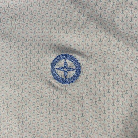 Peter Millar Summer Comfort Golf Polo Shirt Men's Sz L Drinks Cocktails Martinis - Picture 4 of 9